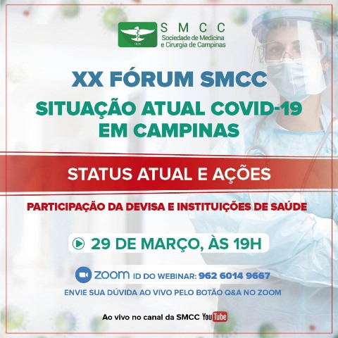 Vigésima edição do Fórum SMCC trará acompanhamento da situação e ações de enfrentamento