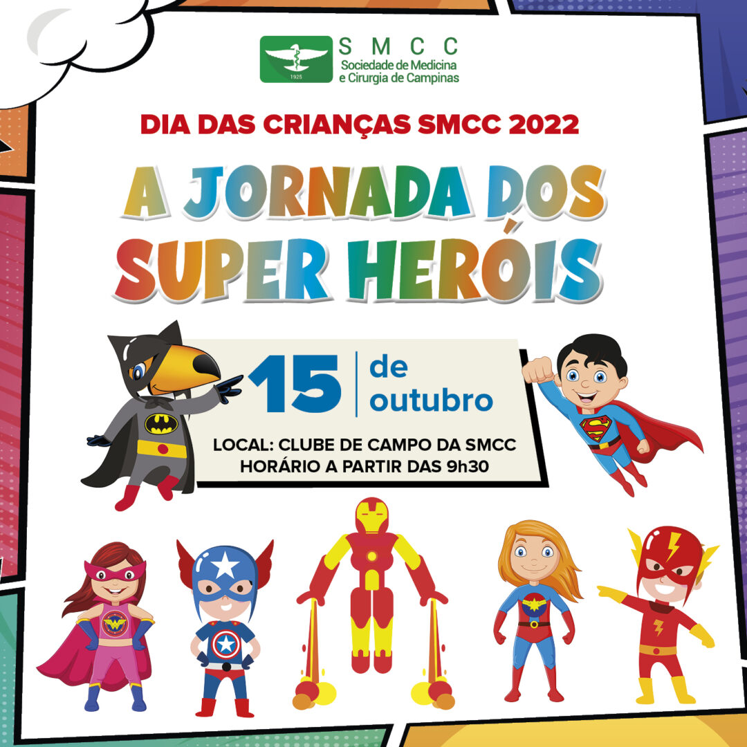 Jornada dos Heróis: SMCC terá programação especial para as crianças no dia 15 de outubro