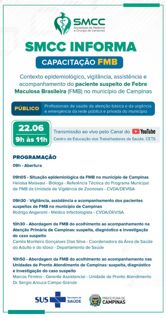 Reunião Emergencial: Febre maculosa brasileira