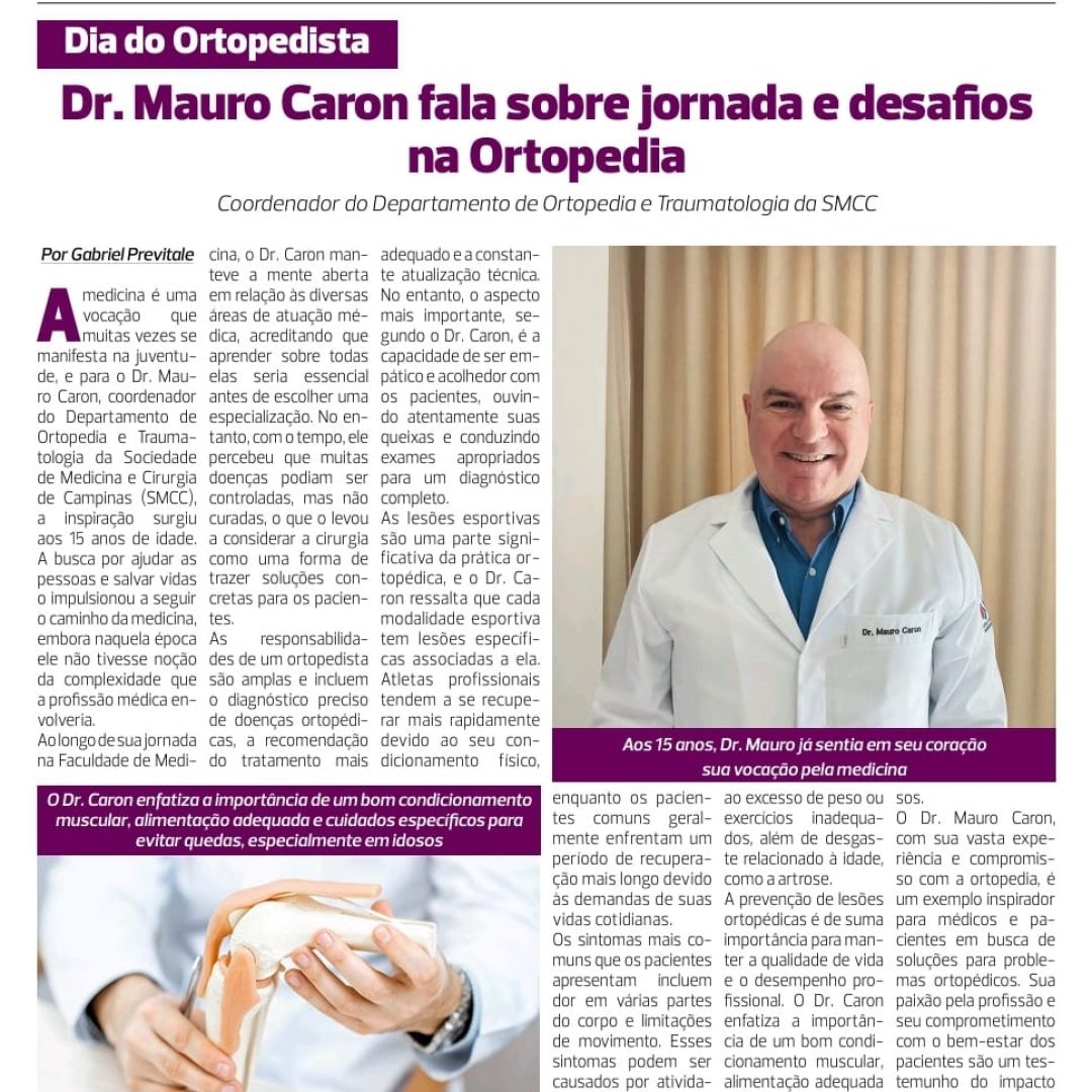Dr. Mauro Caron fala sobre jornada e desafios na Ortopedia – Jornal Terceira Visão