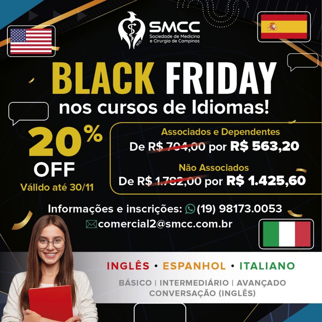Black Friday na SMCC: cursos de idiomas estão com 20% de desconto